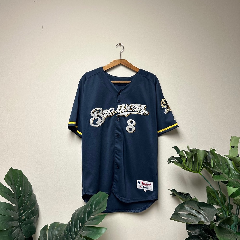 Vintage Milwaukee Brewers Ryan Braun #8 Baseball‎ Jersey